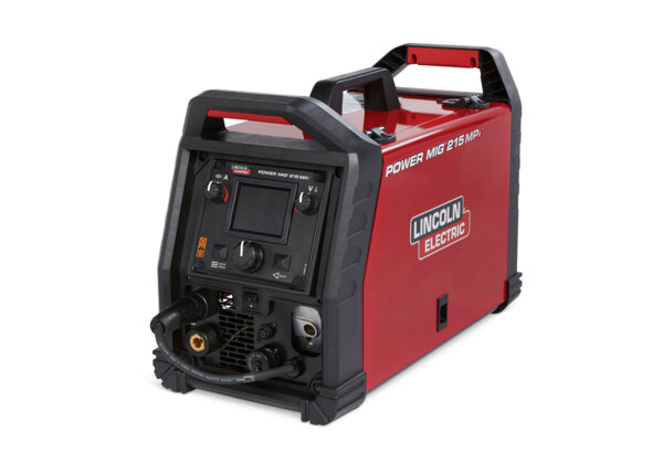 La Power MIG 215 MPi K4876-1 de Lincoln Electric es una soldadora multiproceso portátil (MIG, TIG, Stick, Flux-Cored) con voltaje dual, ideal para talleres, fabricación metálica y mantenimiento industrial.