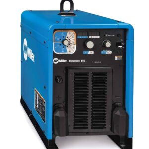 Dimension 650 de Miller: 907617001 fuente multiproceso 15-815 A, 650 A @ 100 % ciclo, compatible con MIG, FCAW, TIG, SMAW, SAW y gouging. Potencia y versatilidad industrial.