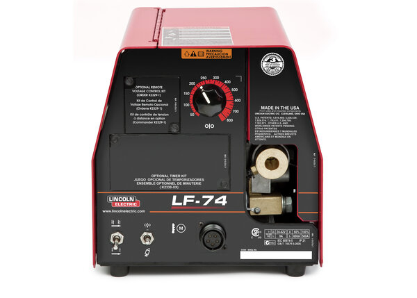 Lincoln Electric LF-74 alimentador de alambre soldadura MIG soldadura con alambre tubular alimentador semiautomático conexiones Latón-Latón equipo de soldadura industrial taller de soldadura fabricación industrial